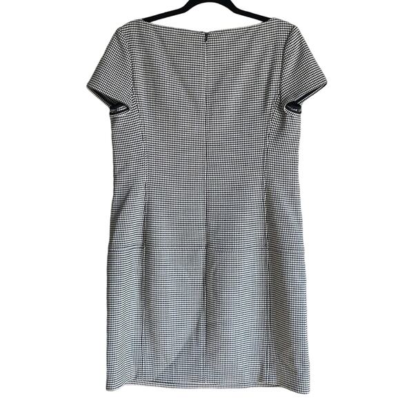 Ralph Lauren Black Label Houndstooth Wool Silk Sheath Ailya Dress Sz 10 INVS15 - Picture 6 of 12